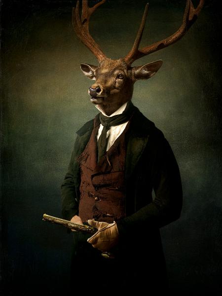 Man with a deer´s head (123_2_004)